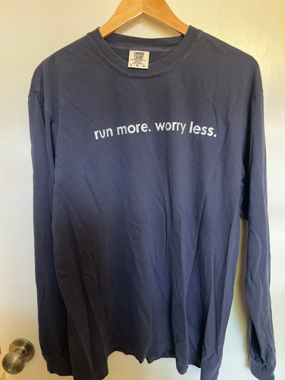 Size Large Run More Worry Less Long Sleeve