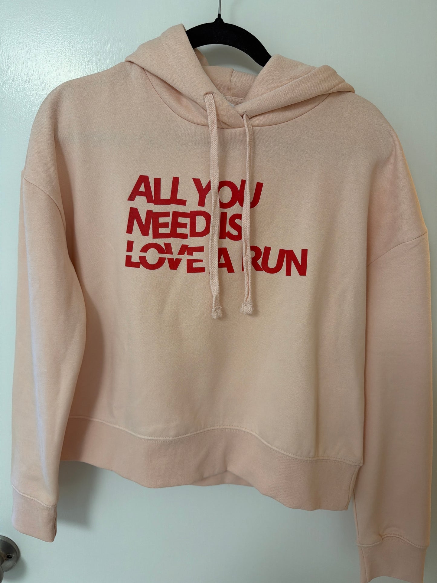 All You Need Is A Run Cropped Hoodie Size M
