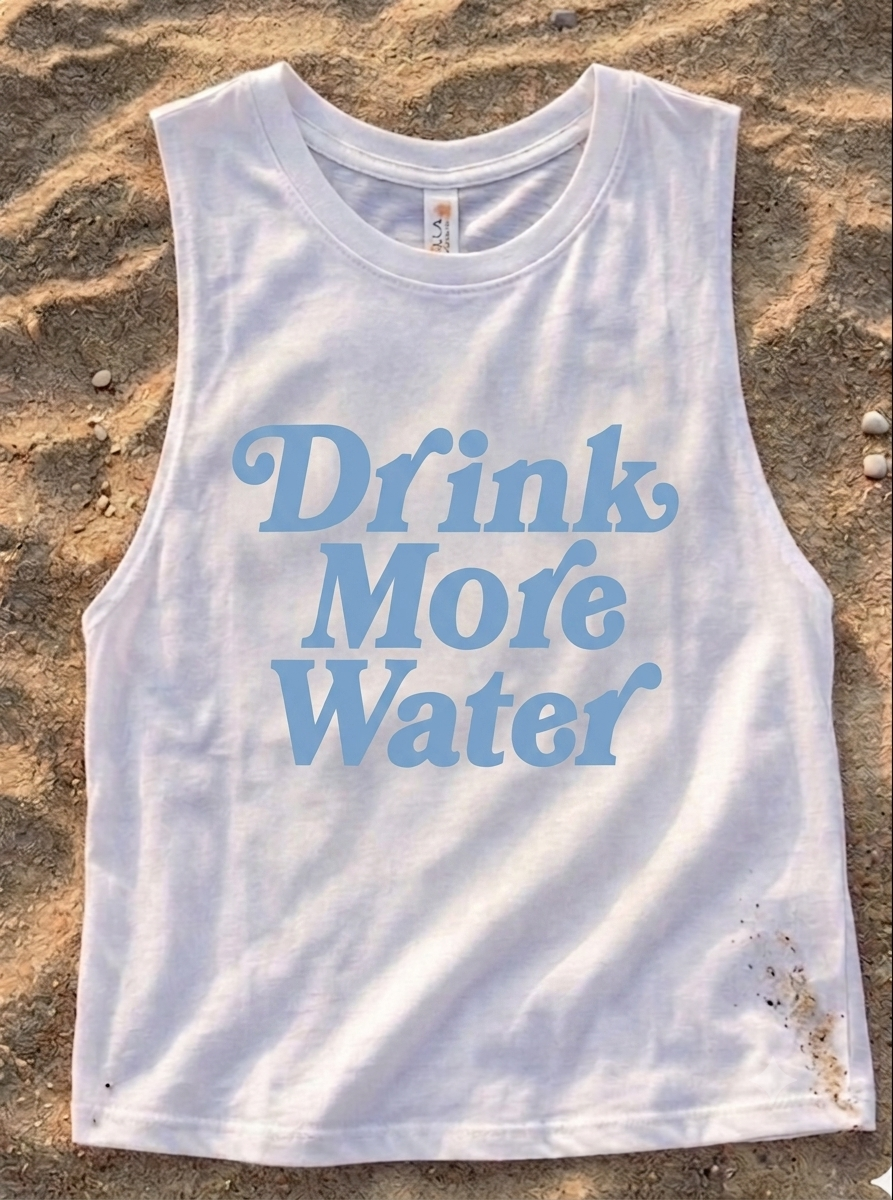Drink More Water Crop Tank