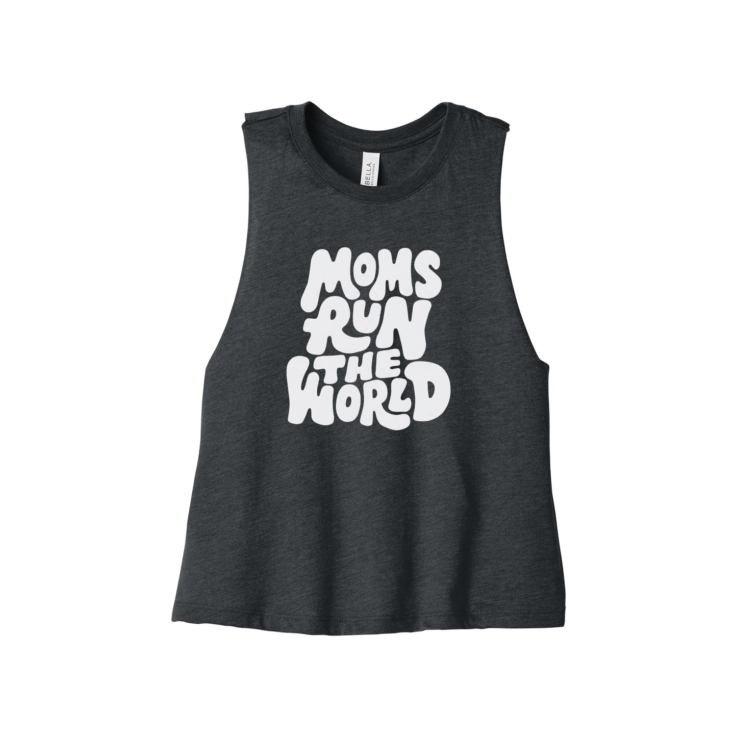 Moms Run The World Crop Tank