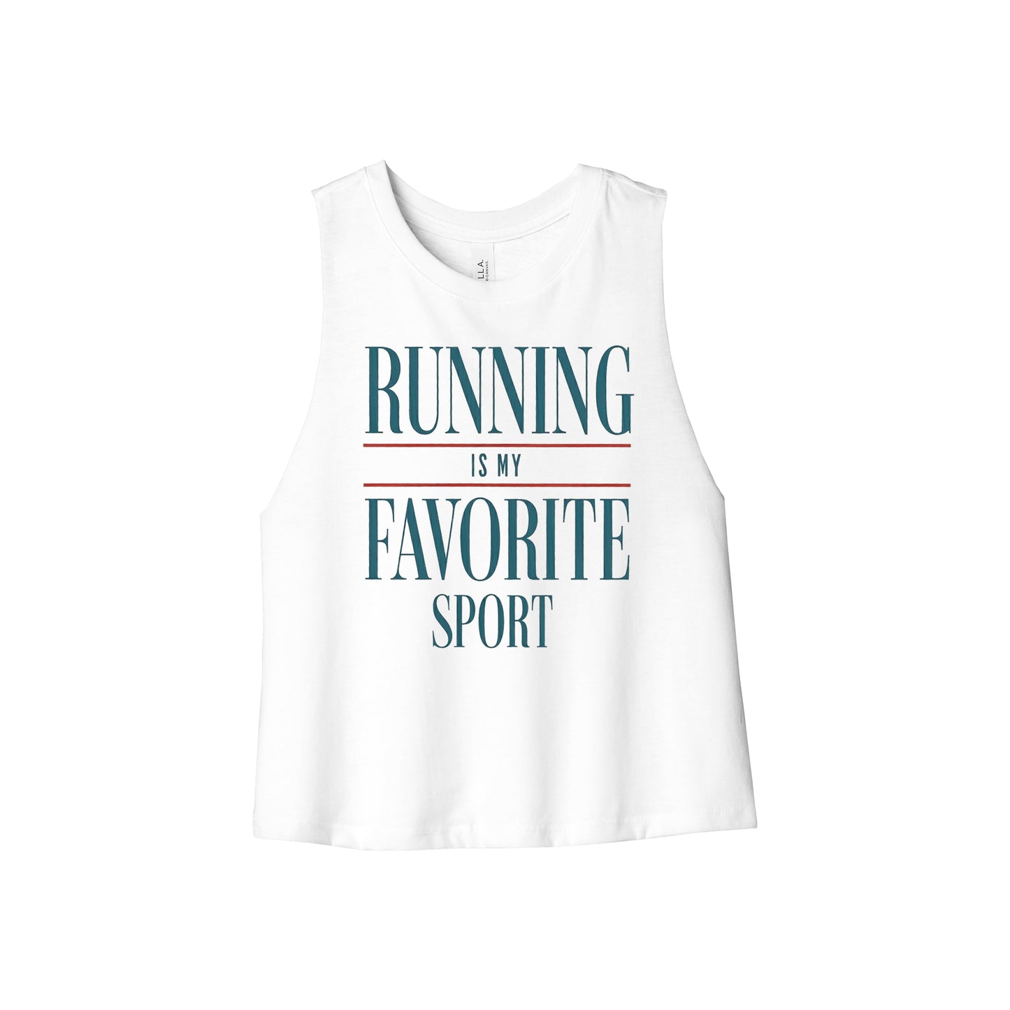Running Is My Favorite Sport Crop Tank