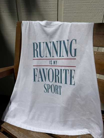 Running Is My Favorite Sport Crop Tank