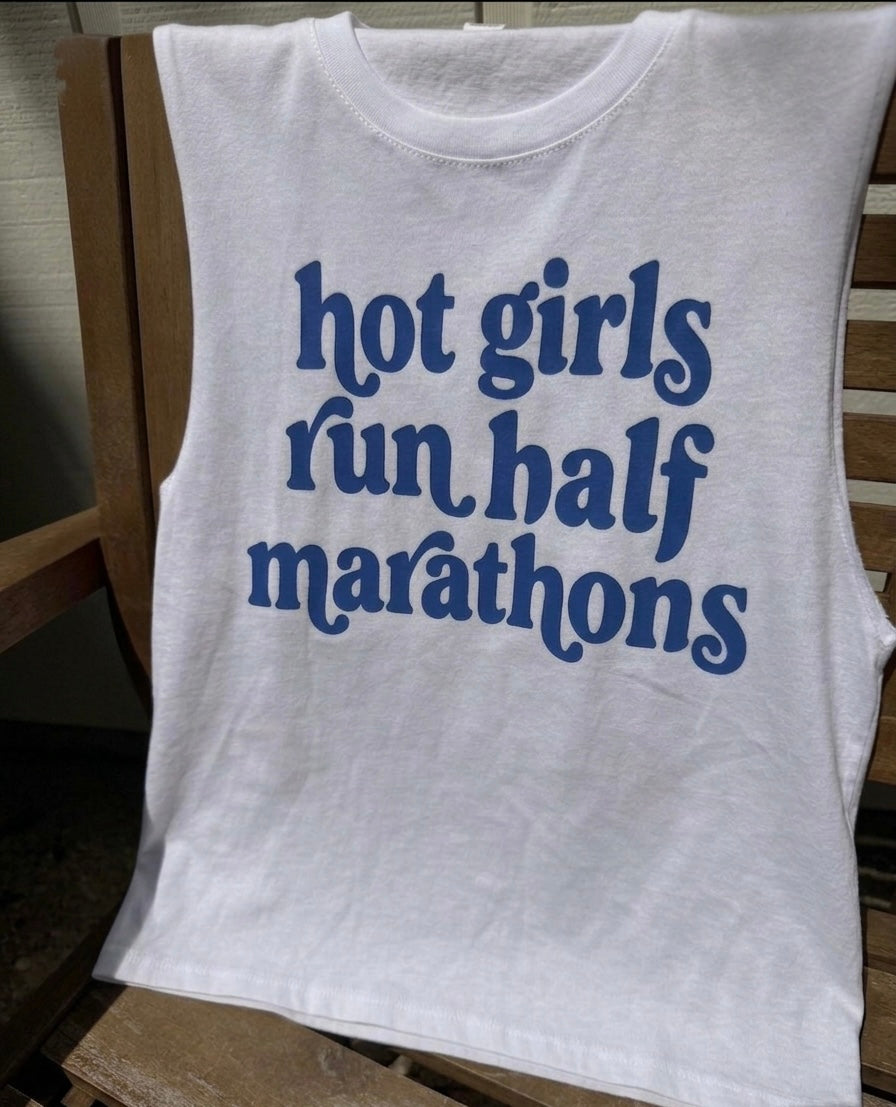 Hot Girls Run Half Marathons Crop Tank