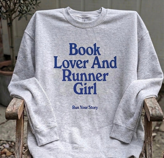 Book Lover And Runner Girl Crew Sweatshirt