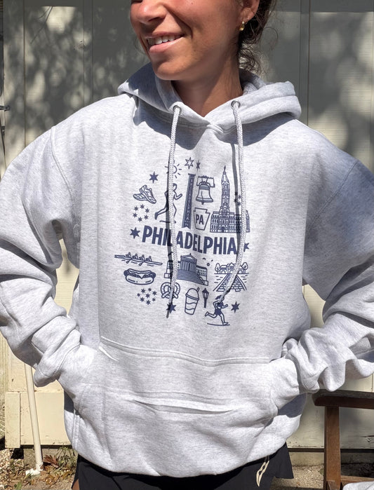 Philadelphia Runners Hoodie Sweatshirt