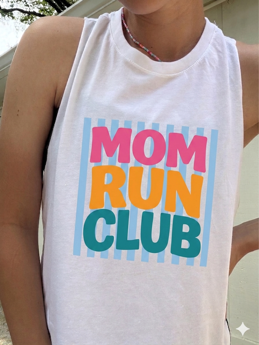 Mom Run Club Crop Tank