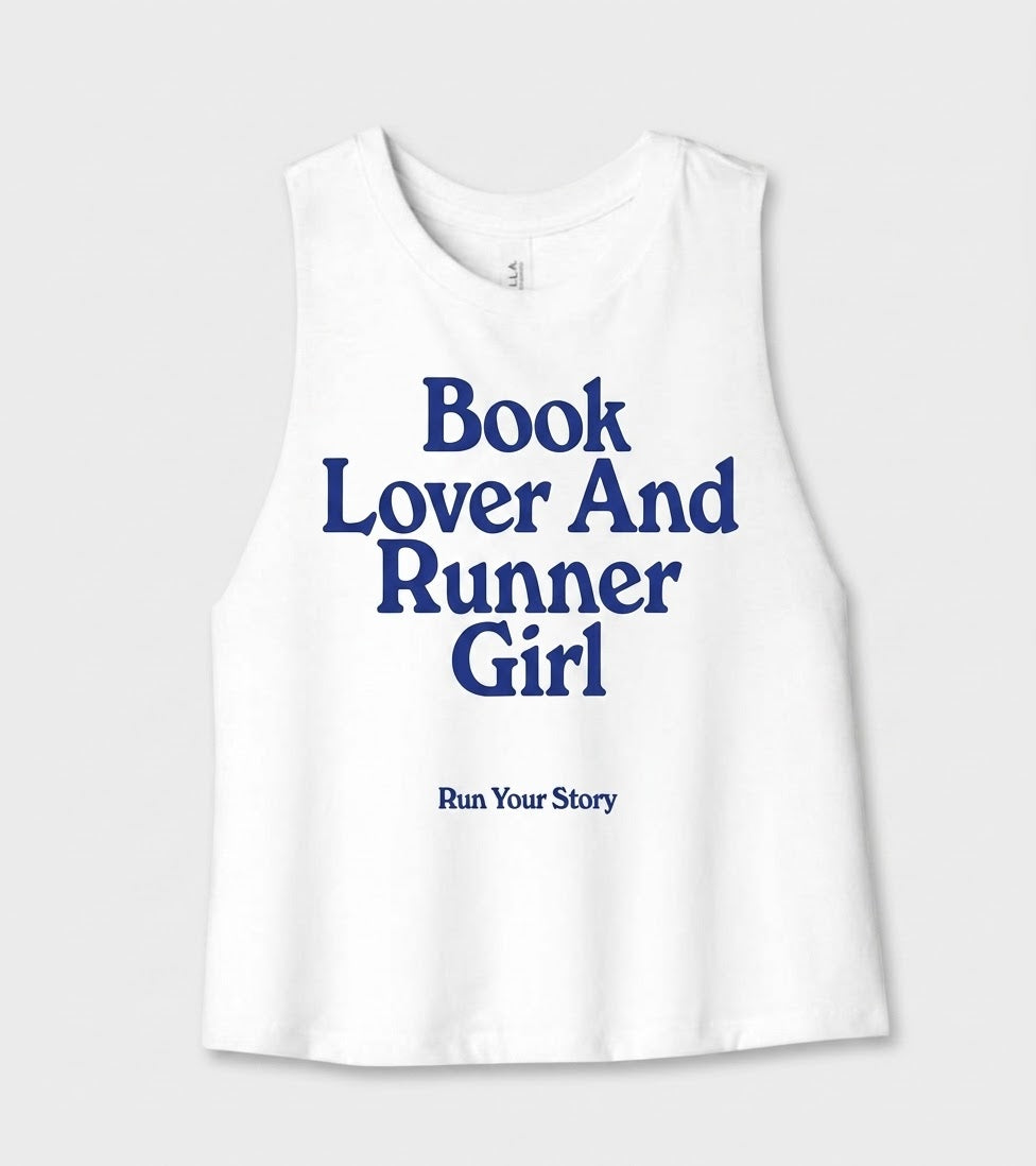 Book Lover and Runner Girl Crop Tank