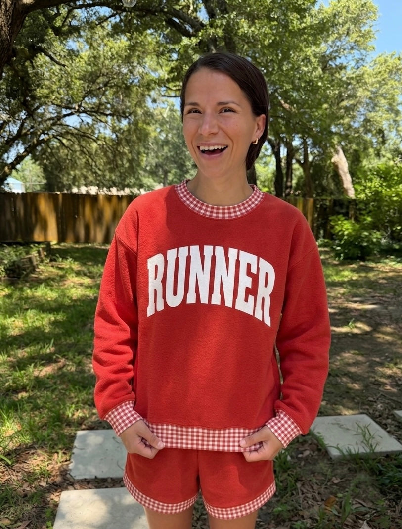 The Runner Mock Neck Sweatshirt & Shorts Set