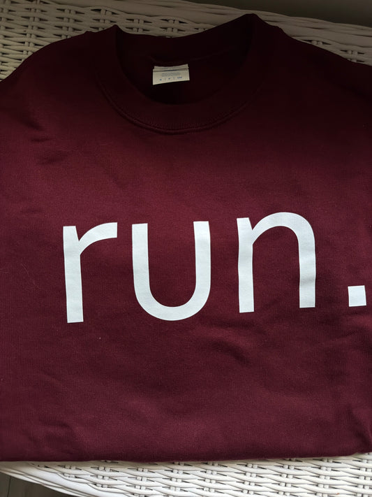 Size Small Maroon Run Sweatshirt