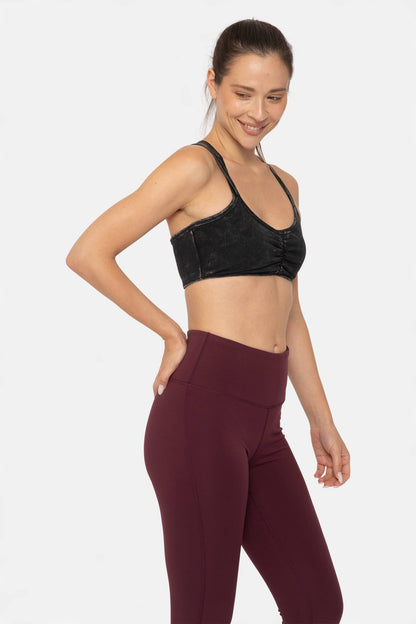 Mineral Wash Cotton Blend Lounge Bra (Final Sale)