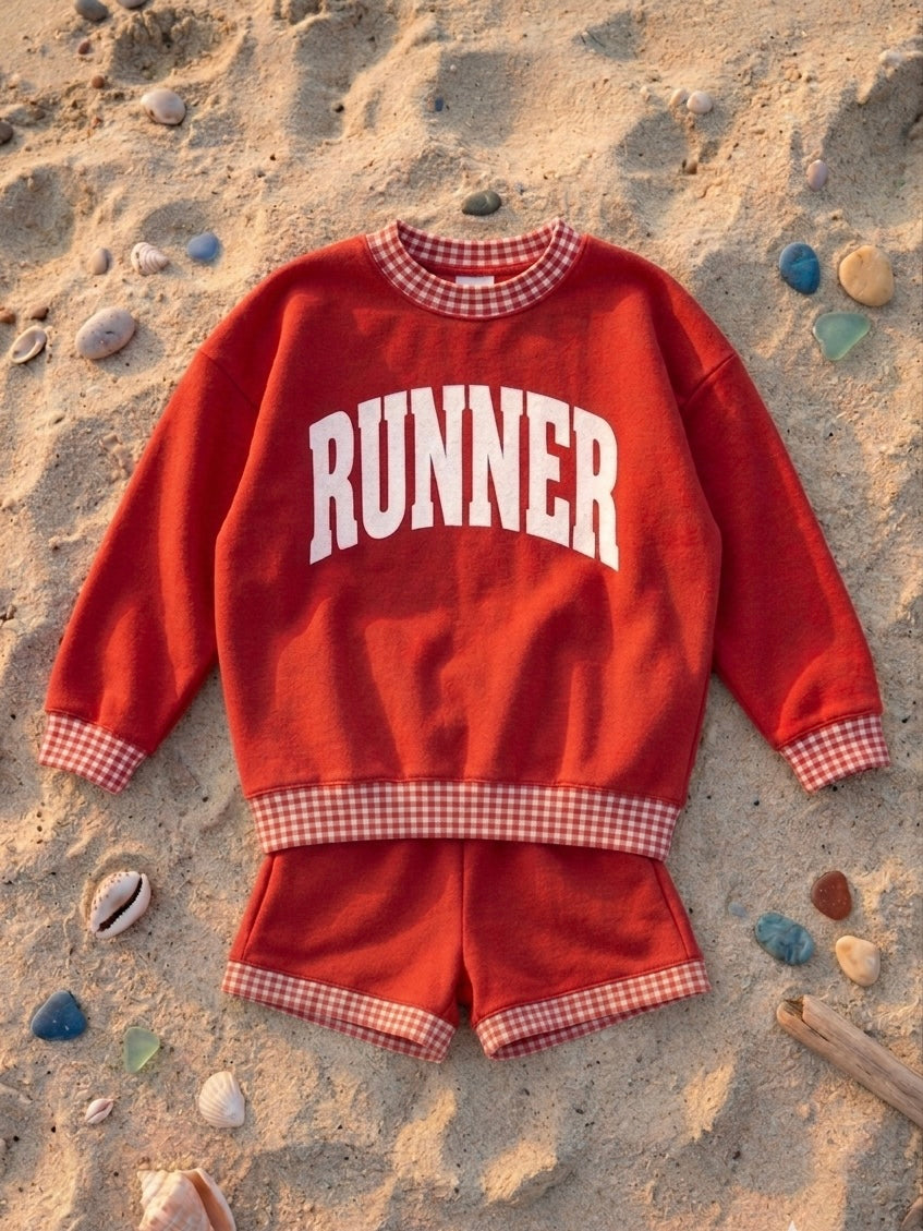 The Runner Mock Neck Sweatshirt & Shorts Set