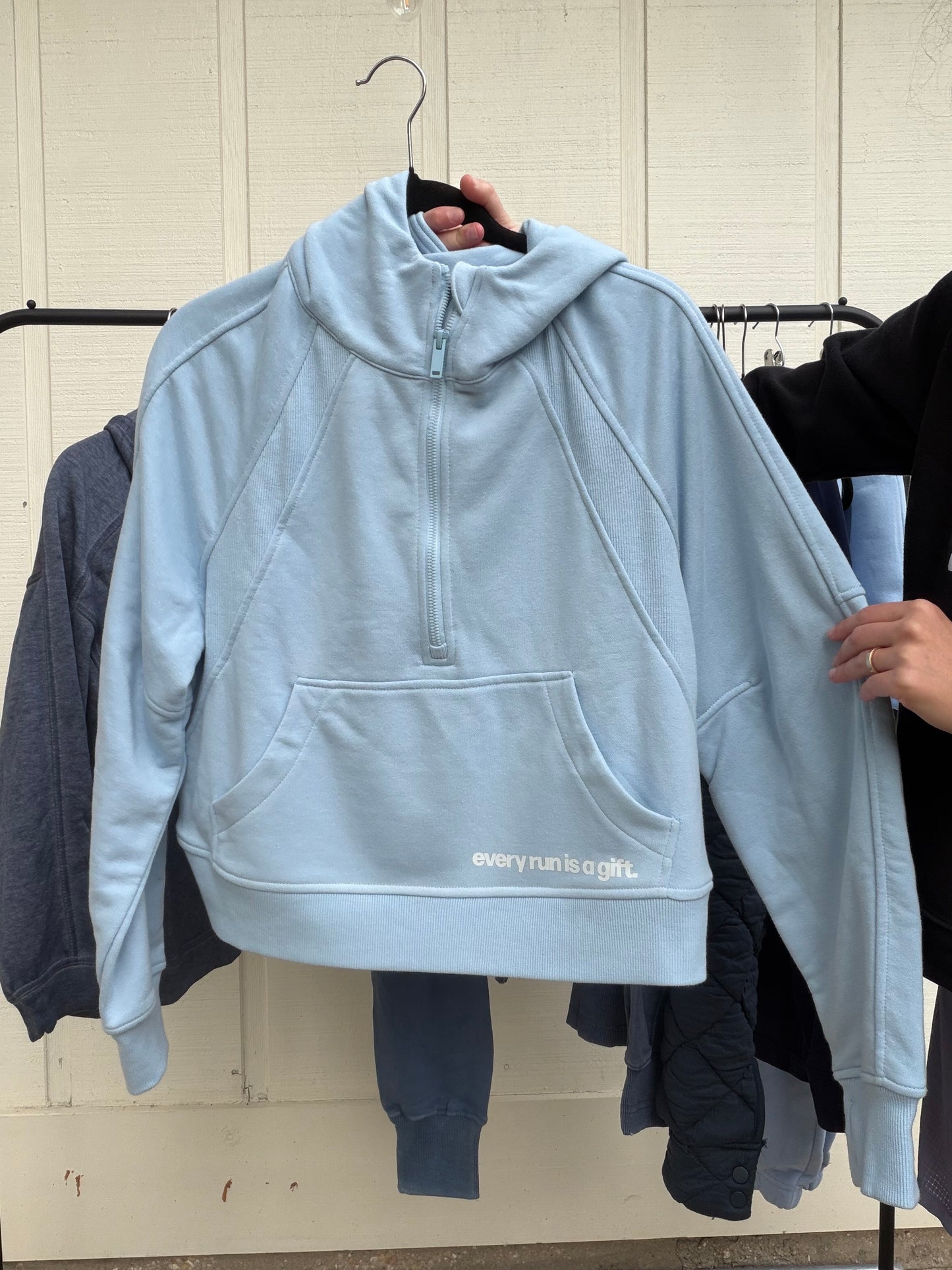 Every Run Is A Gift Blue Hoodie