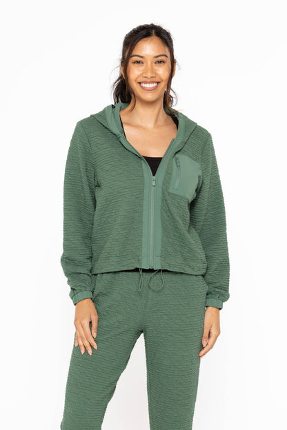 Textured Zip-Up Jacket (Final Sale)
