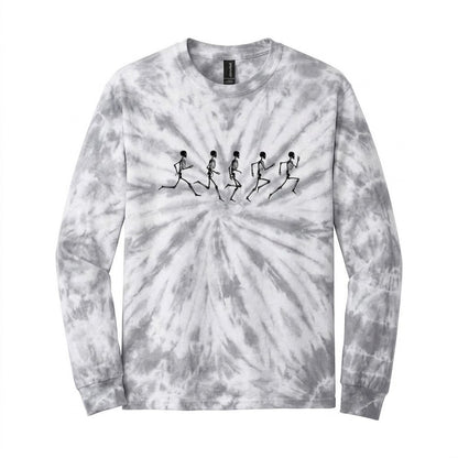 Skeleton Performance Long Sleeve Tie Dye