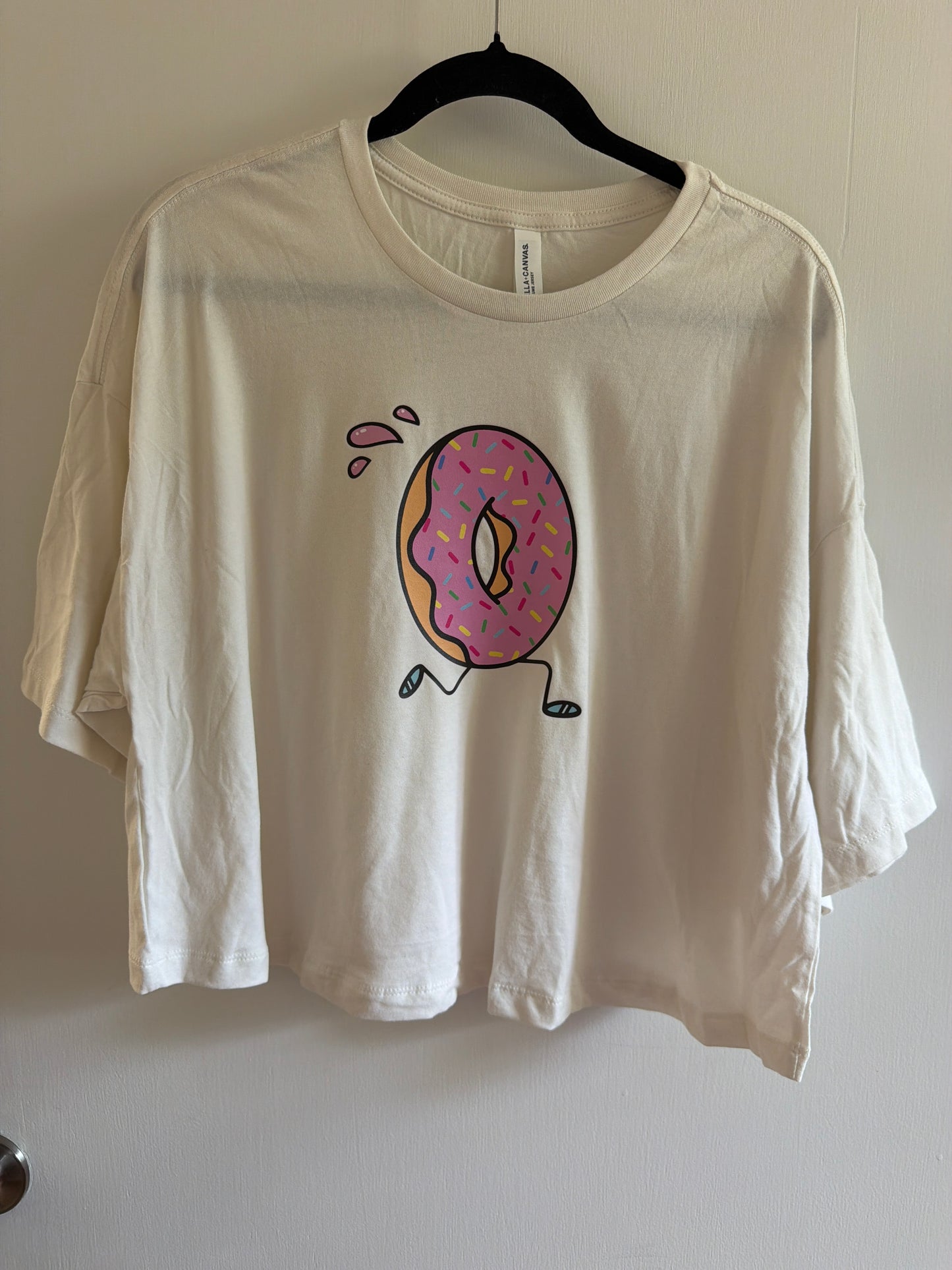 L Running Donut Crop Tshirt