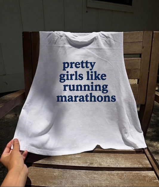 Pretty Girls Like Running Crop Tank
