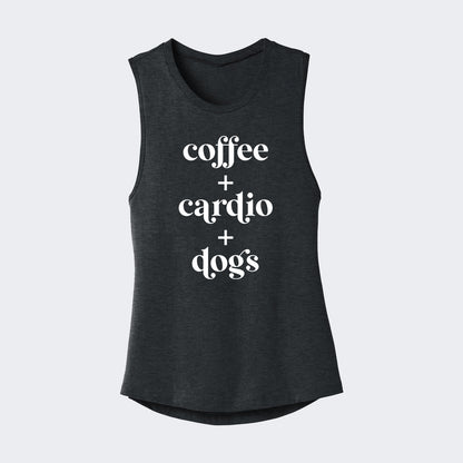 Coffee + Cardio + Dogs Muscle Tank