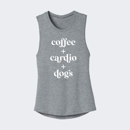 Coffee + Cardio + Dogs Muscle Tank