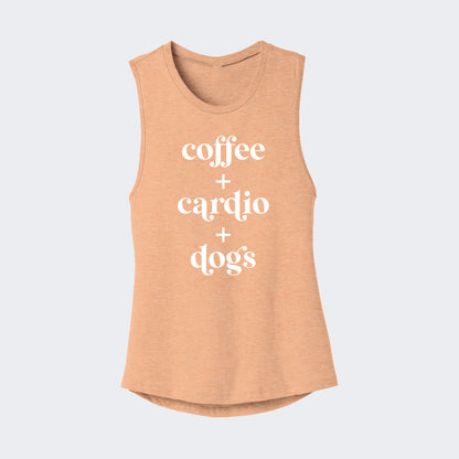 Coffee + Cardio + Dogs Muscle Tank