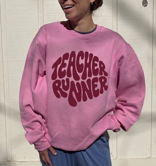 The Teacher Runner Sweatshirt in Blossom