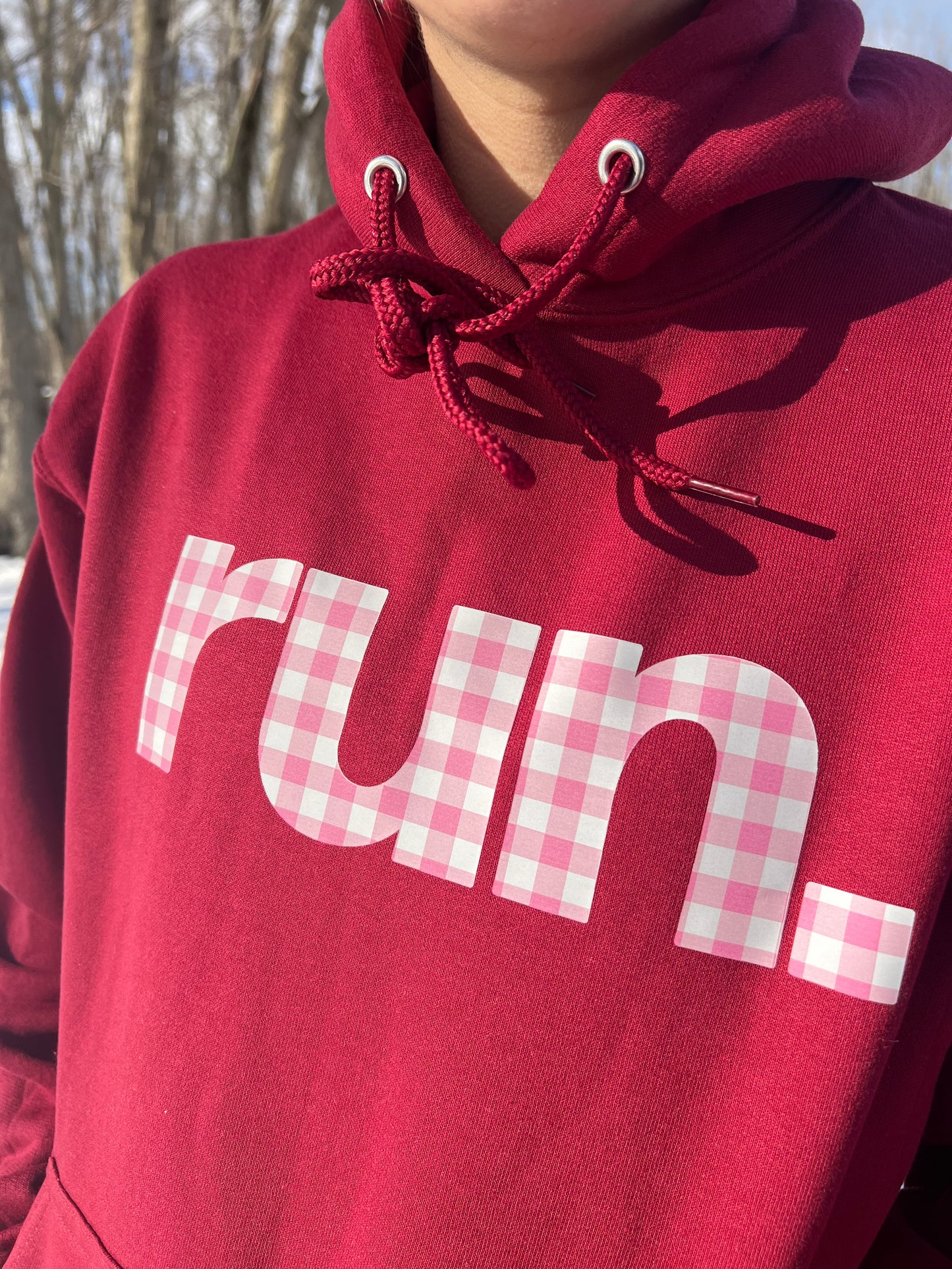 Rose Gingham Run Hoodie