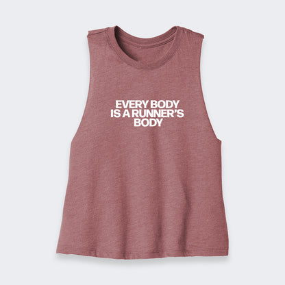 Every Body Is A Runner's Body Crop Tank