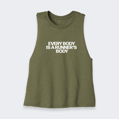 Every Body Is A Runner's Body Crop Tank