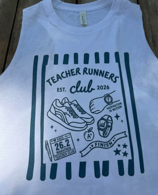 Teacher Runners Club Crop Tank