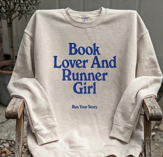 Book Lover And Runner Girl Crew Sweatshirt
