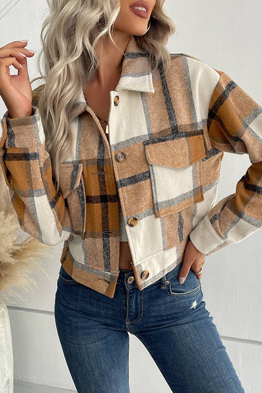 Plaid Buttoned Jacket (Final Sale)