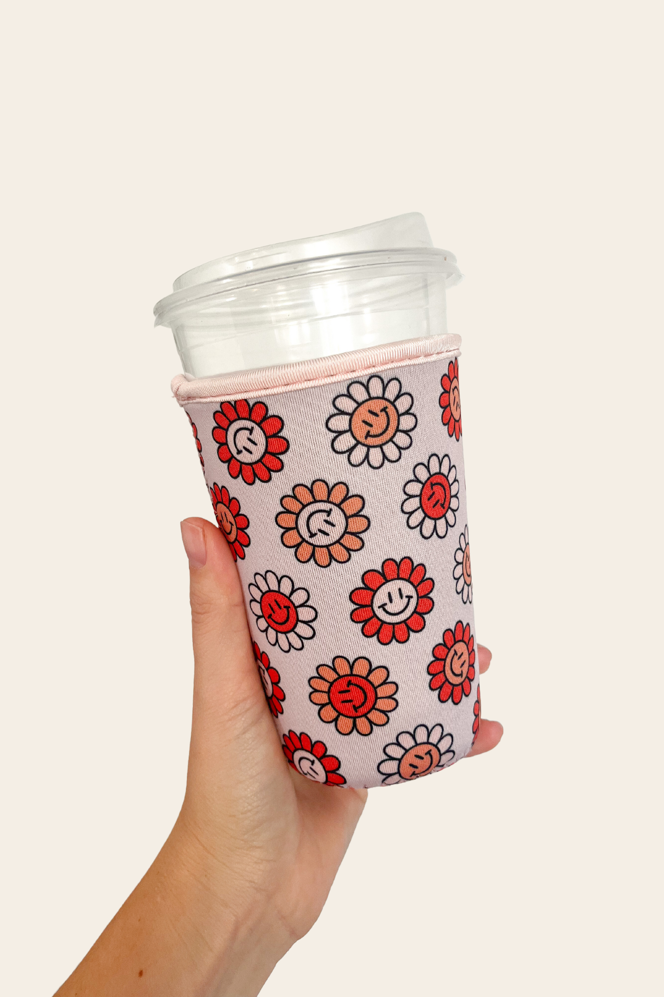 Smiley Daises Iced Coffee Sleeve