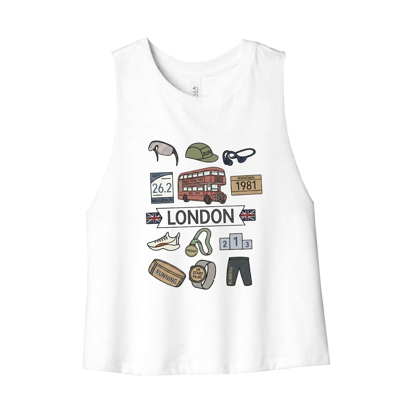 The London Colorful Crop Tank