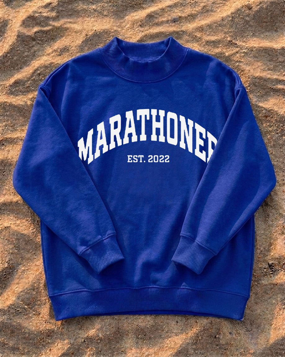 Marathoner Est Mock Neck Sweatshirt