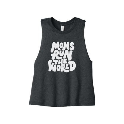 Moms Run The World Crop Tank