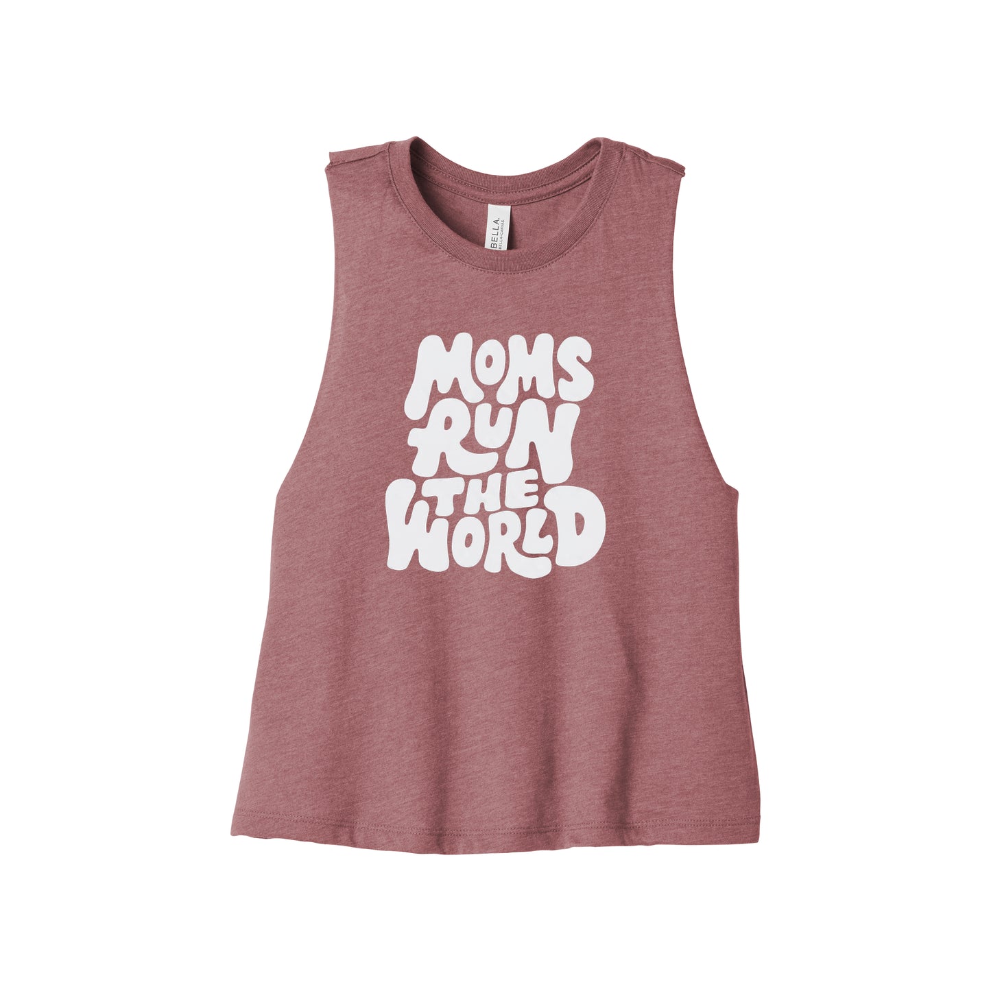 Moms Run The World Crop Tank