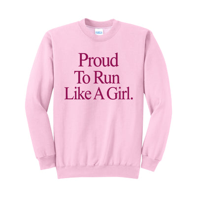 Proud To Run Like A Girl Sweatshirt in Pink