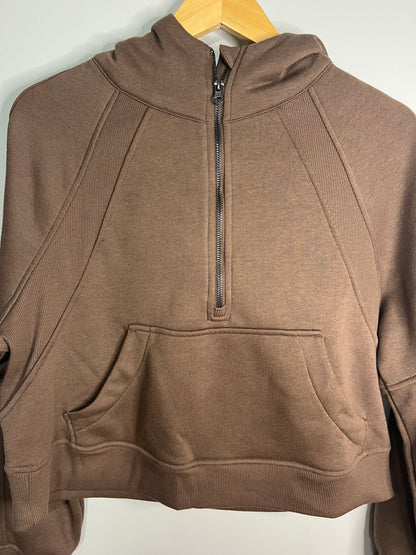 Run More Worry Less Crop Hoodie