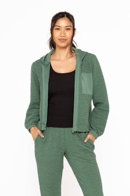 Textured Zip-Up Jacket (Final Sale)