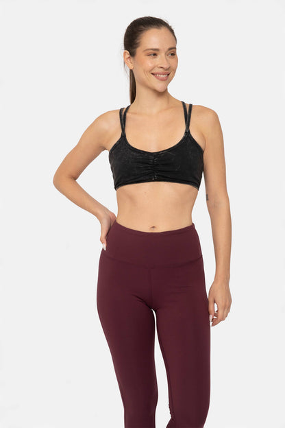 Mineral Wash Cotton Blend Lounge Bra (Final Sale)