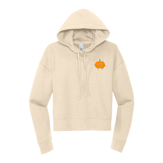 Pumpkin Running Cropped Hoodie