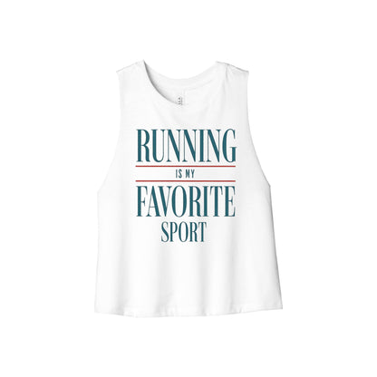 Running Is My Favorite Sport Crop Tank