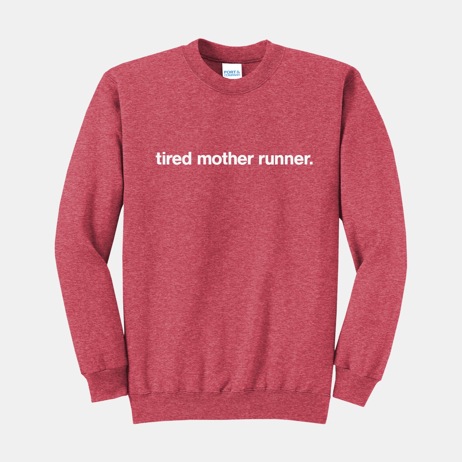 Tired Mother Runner Crew S Heather Red