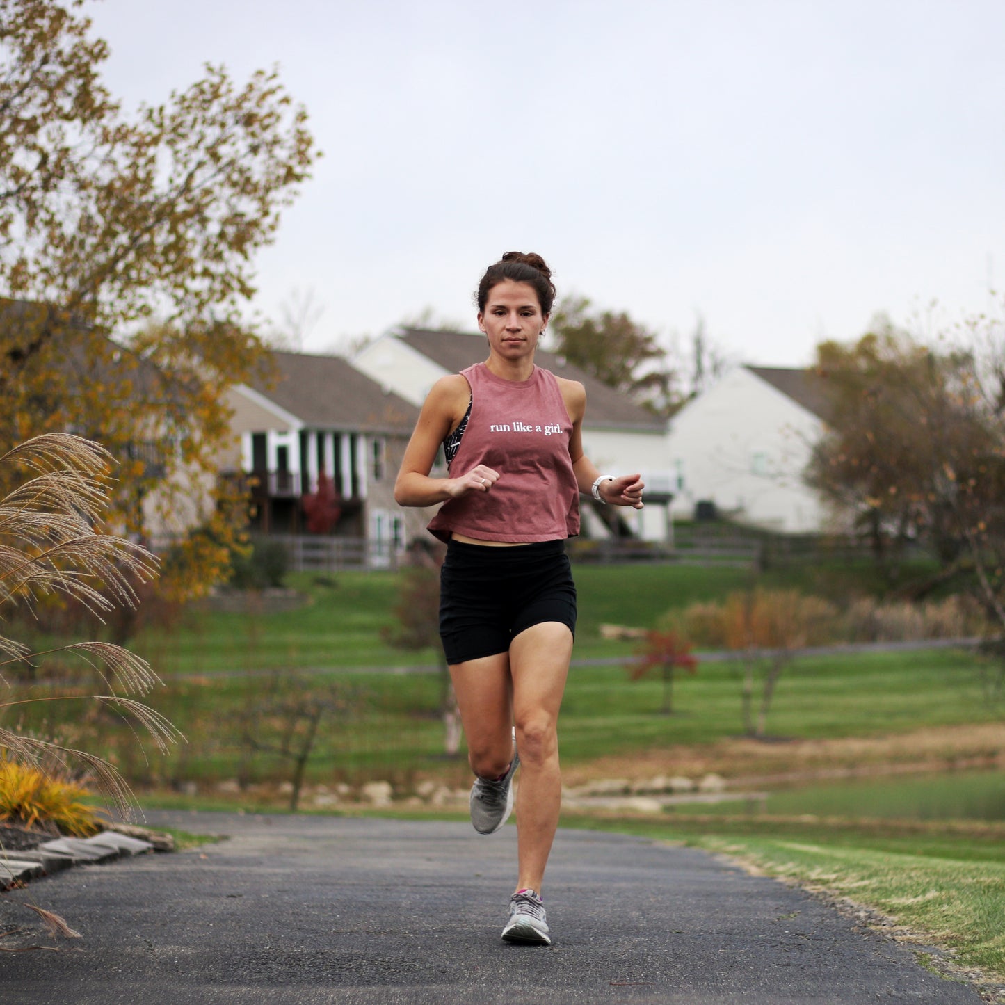 Run Like A Girl Crop Tank