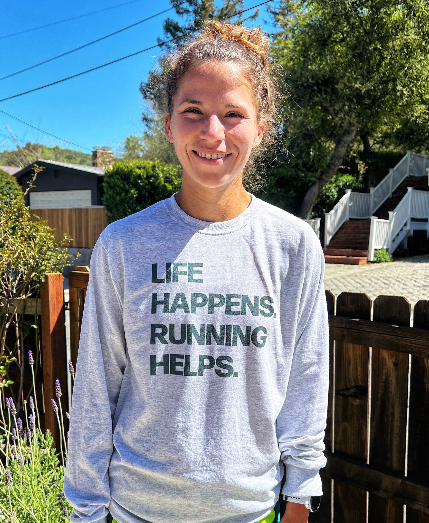 Life Happens Running Helps Long Sleeve