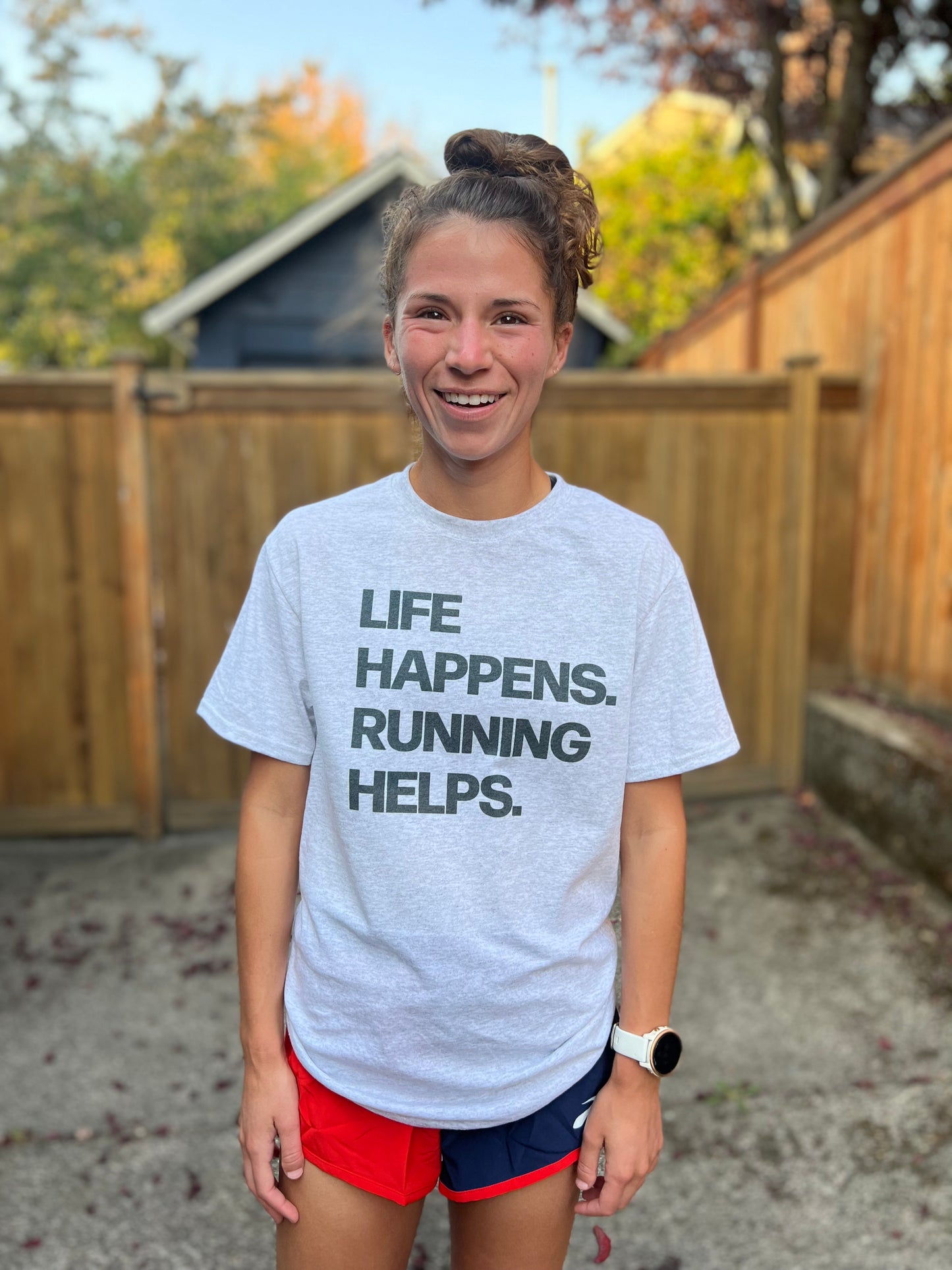 Life Happens Running Helps Tshirt