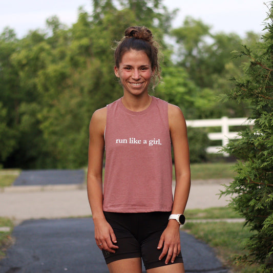 Run Like A Girl Crop Tank