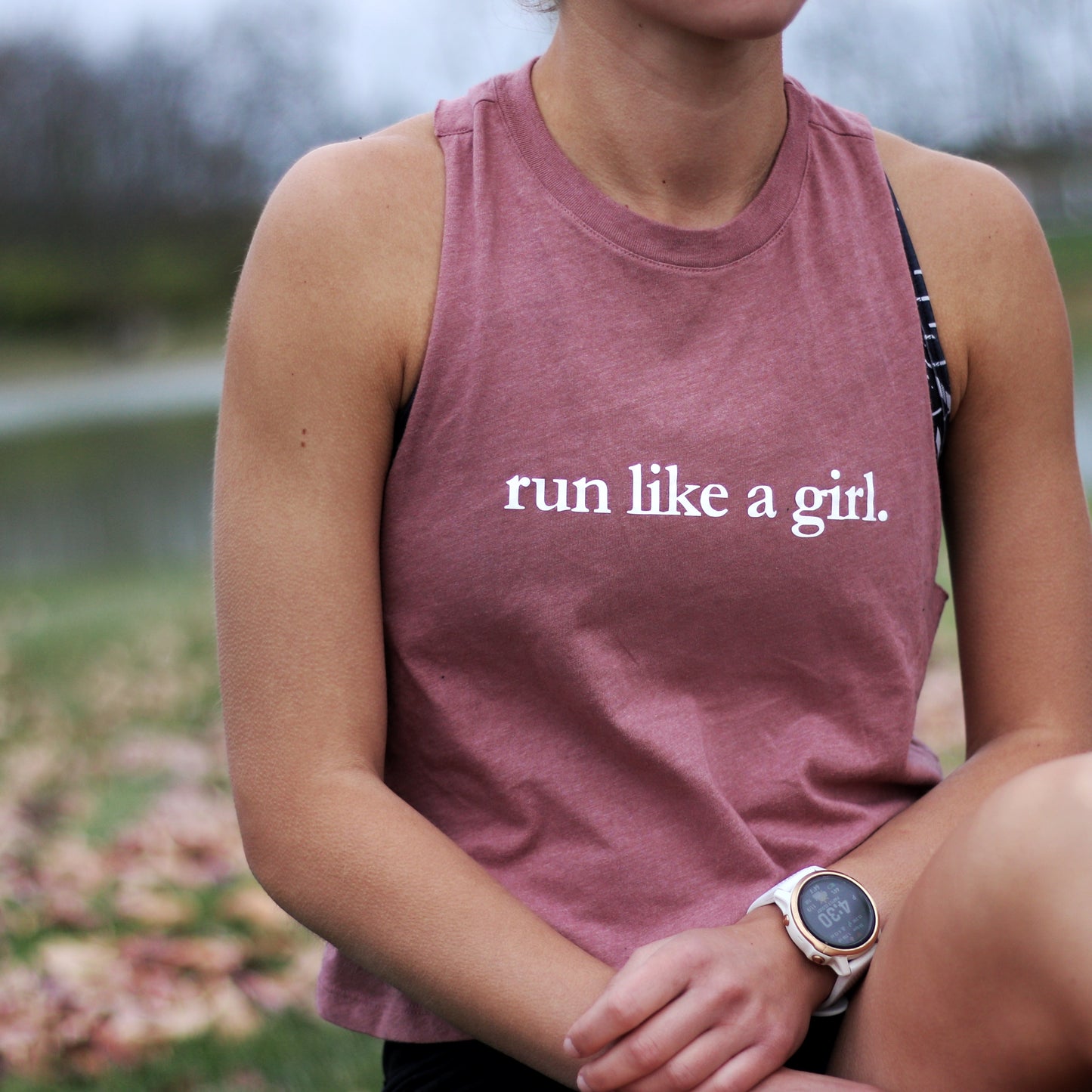 Run Like A Girl Crop Tank