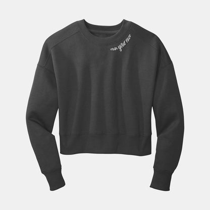 Run Your Race Crop Sweatshirt